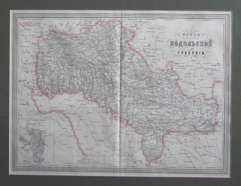 Карта подольской губернии 1888 года